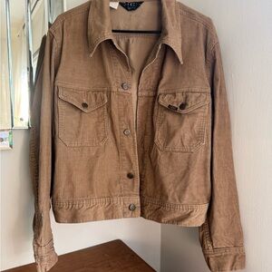 Vintage Lee Corduroy Trucker Jacket Tan - Medium